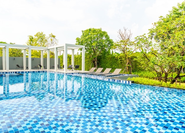 bed pool with outdoor swimming pool in hotel and resort