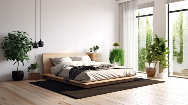 Bedroom decor home interior design Modern Minimalist style