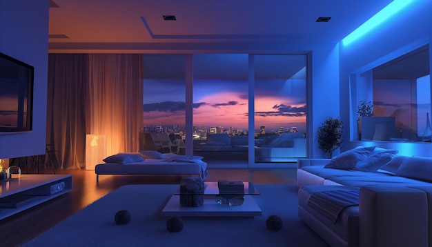 Bedroom interior 3d illustration