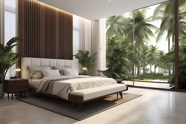 Bedroom Interior Design 3D Rendering