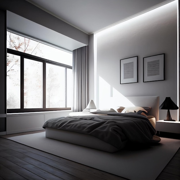 Bedroom Modern Interior Design Generative AI