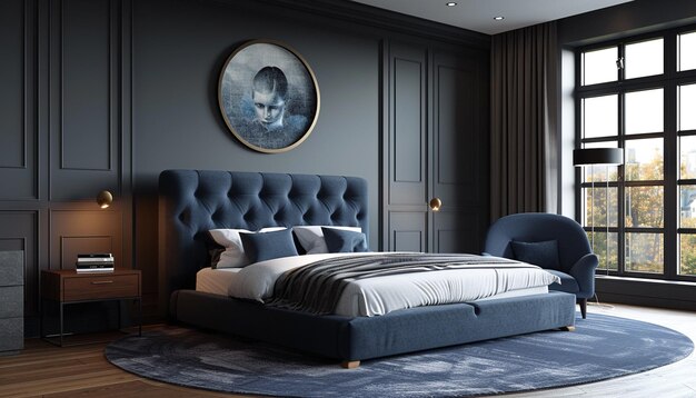 bedroom in modern style UHD Wallpaper