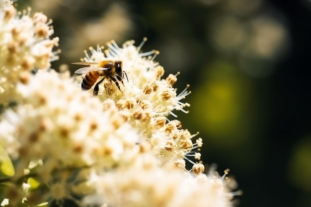 Bee collect nectar Generate Ai