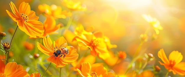 Bee collecting pollen