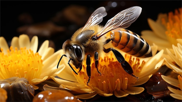 A bee on a flower