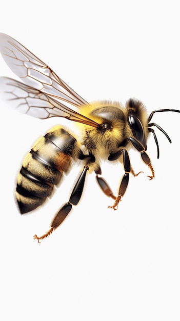 Bee on Transparent Background