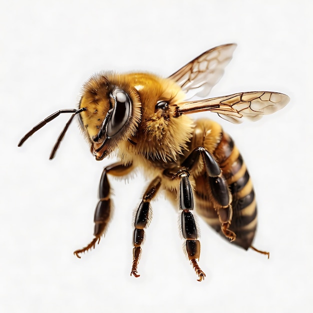 a bee with a bees face on its face