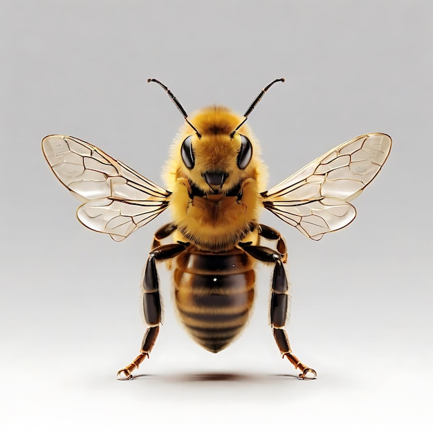 a bee with a bees face on its face