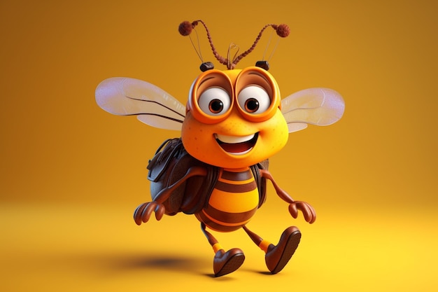 A bee with a big smile on his face