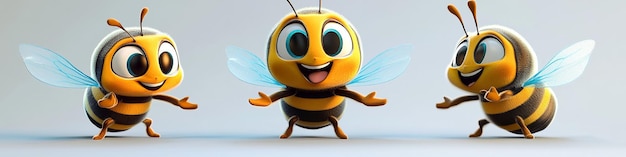 Photo a bee with a smile