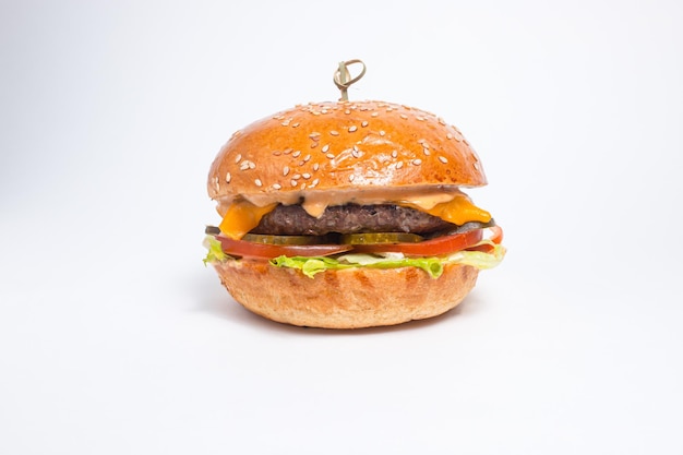 Beef burger burger burger on a white background