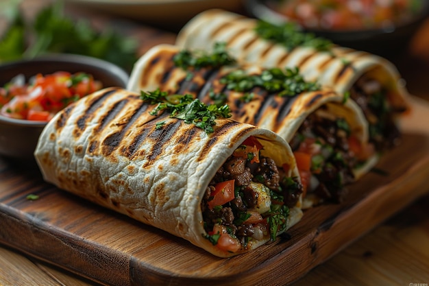 Beef Burrito with Chopped Cilantro