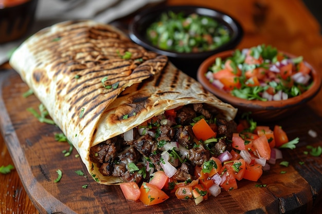 Beef Burrito with Grilled Onions