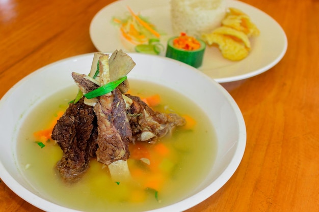 Beef rib soup