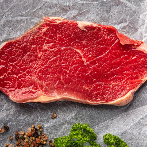 beef steak fresh raw meat meal food snack on the table copy space food background rustic top