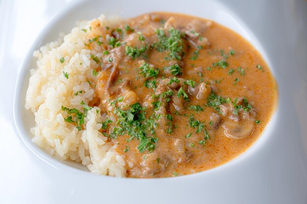 Beef stroganoff