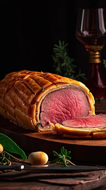 Beef Wellington a steak dish of English origin made out of fillet steak