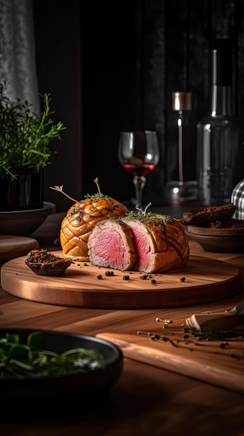 Beef Wellington a steak dish of English origin made out of fillet steak