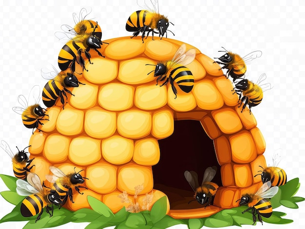 Photo beehive with bees transparent background chaos 10 ar 43 style raw stylize 200 v 61 job id 25060a164ebb4b8cbd224c3138436ac1