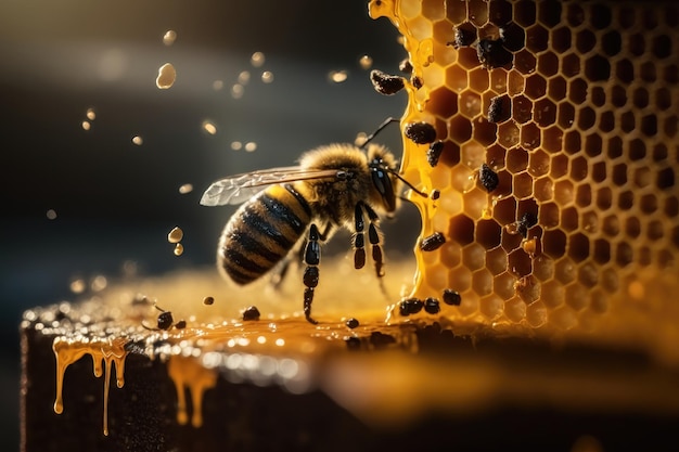 Beekeeping and honey production AI generated