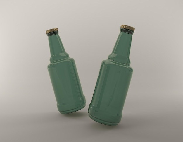 Beer Alcohol Beverages Bottle 3D Rendered illustration