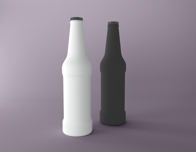 Beer Alcohol Beverages Bottle 3D Rendered illustration