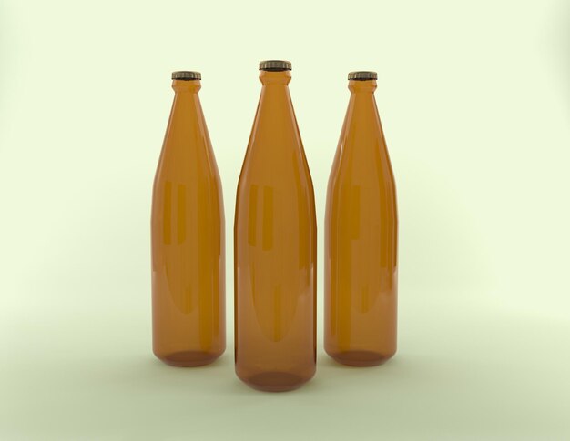 Beer Alcohol Beverages Bottle 3D Rendered illustration