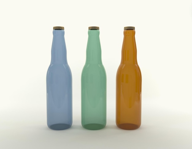 Beer Alcohol Beverages Bottle 3D Rendered illustration