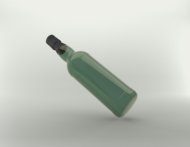 Beer Alcohol Beverages Bottle 3D Rendered illustration