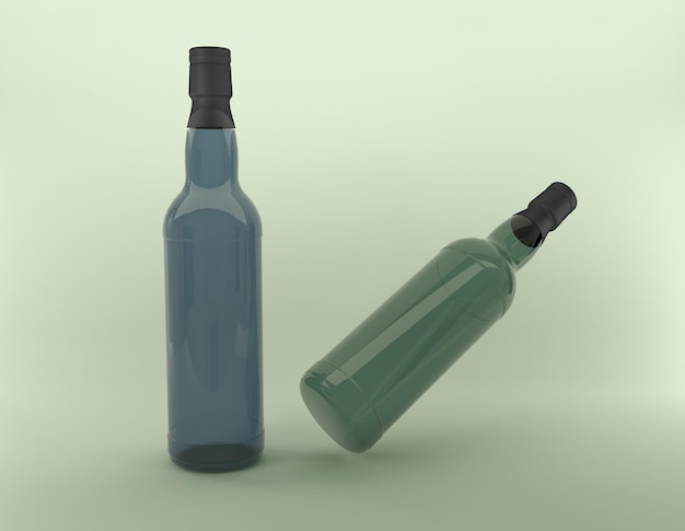 Beer Alcohol Beverages Bottle 3D Rendered illustration