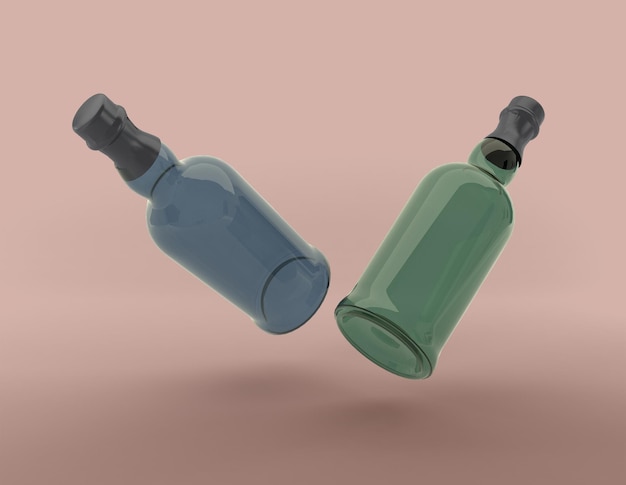 Beer Alcohol Beverages Bottle 3D Rendered illustration