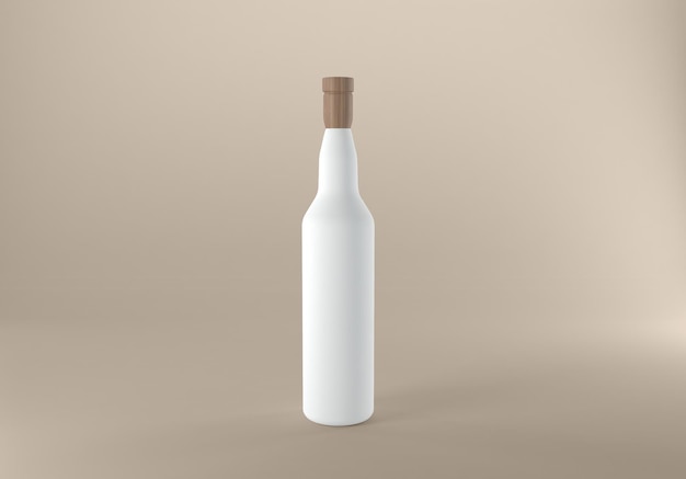 Beer Alcohol juice and Beverages Bottle 3D Rendered illustration