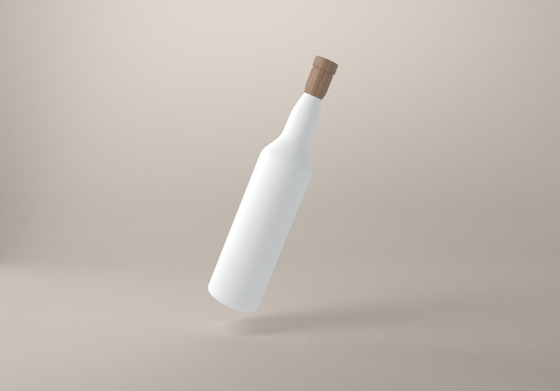 Beer Alcohol juice and Beverages Bottle 3D Rendered illustration