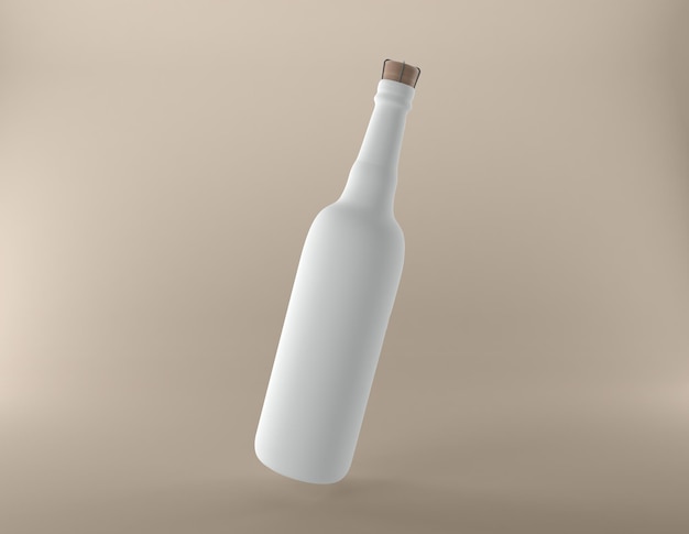 Beer Alcohol juice and Beverages Bottle 3D Rendered illustration