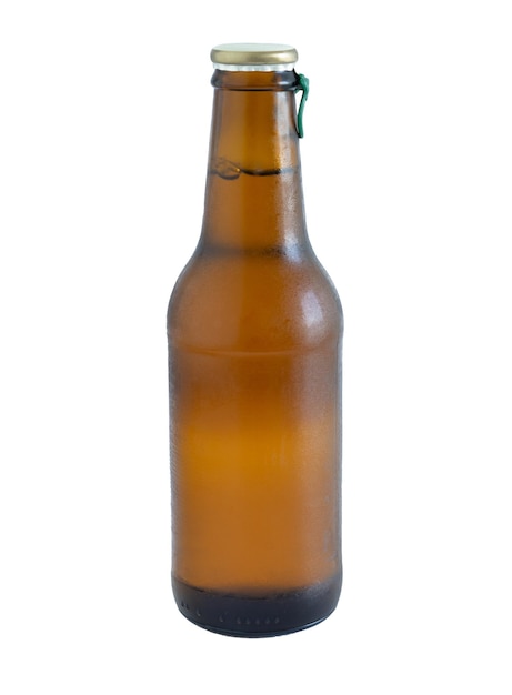 Beer bottle with closed cap A tasty and refreshing cold beer Png file