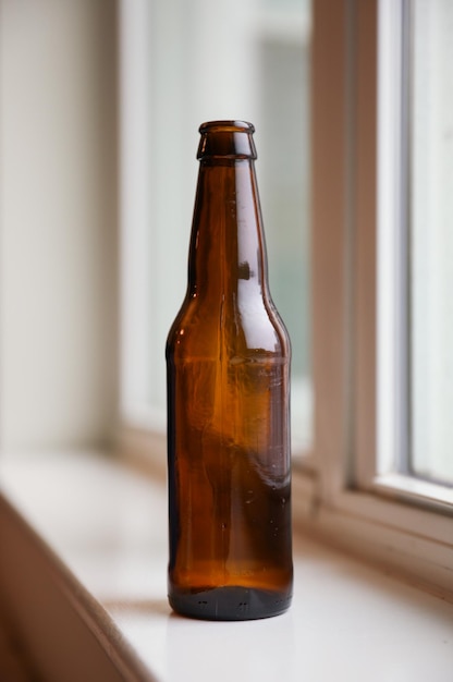 beer bottle with an empty label evokes memories camaraderie and the anticipation of new experience