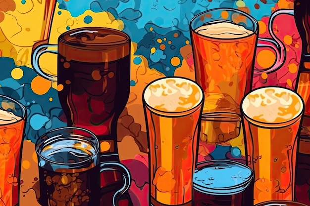 Beer day created with Generative Al technology