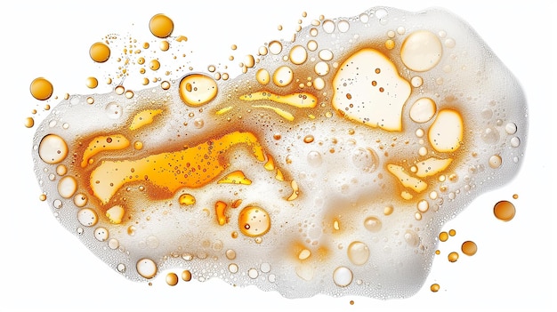 Beer Foam Isolated on Transparent