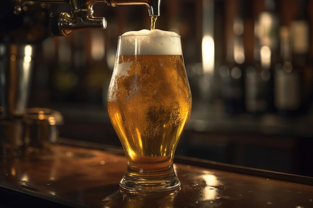 Beer glass cold Drink liquid Generate Ai