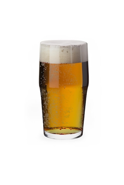 beer glasses on white backgrounds