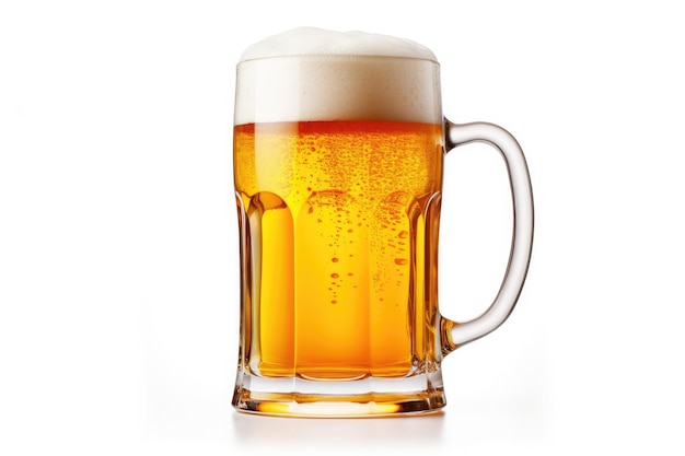 Beer mug on white background