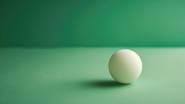 Beer pong ball stands out against a vibrant green backdrop