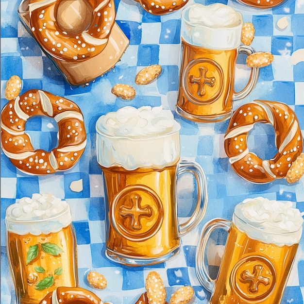 Beer and Pretzel Pattern