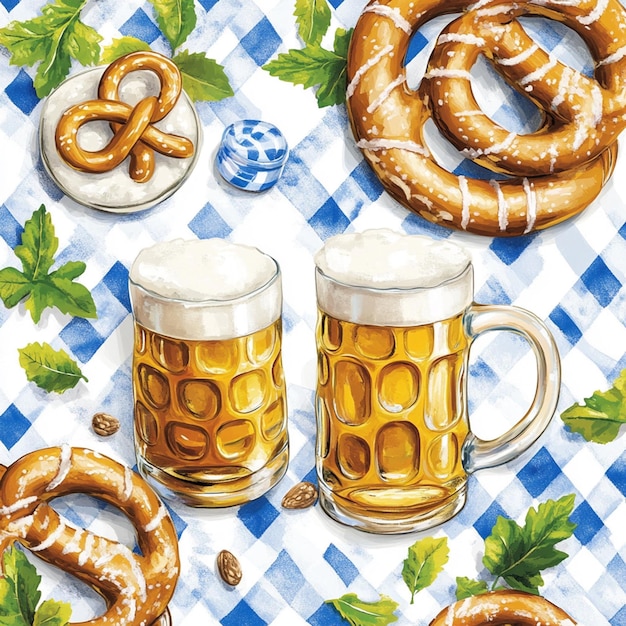 Beer and Pretzel Pattern