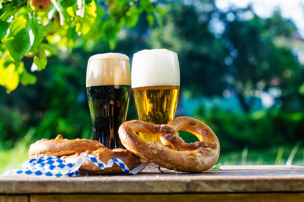 Beer and pretzels, Oktoberfest party