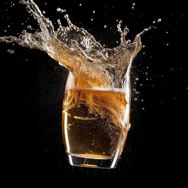 Beer splash generative ai