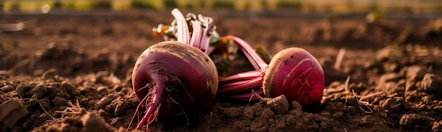 Beet harvest in the garden Generative AI