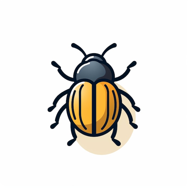 Beetle Icon Insect and Nature Symbol Art Logo Illustration