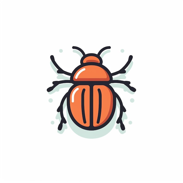 Beetle Icon Insect and Nature Symbol Art Logo Illustration