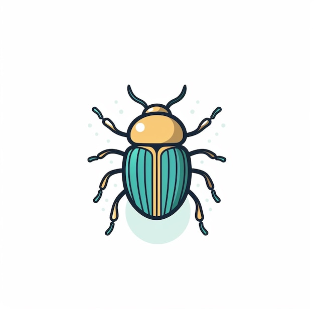 Beetle Icon Insect and Nature Symbol Art Logo Illustration